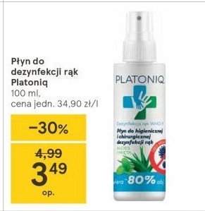Spray do dezynfekcji rąk miętowo-aloesowy Platoniq promocja