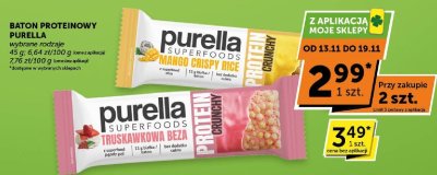 Baton proteinowy Purella Mango Crispy Rice promocja w Groszek