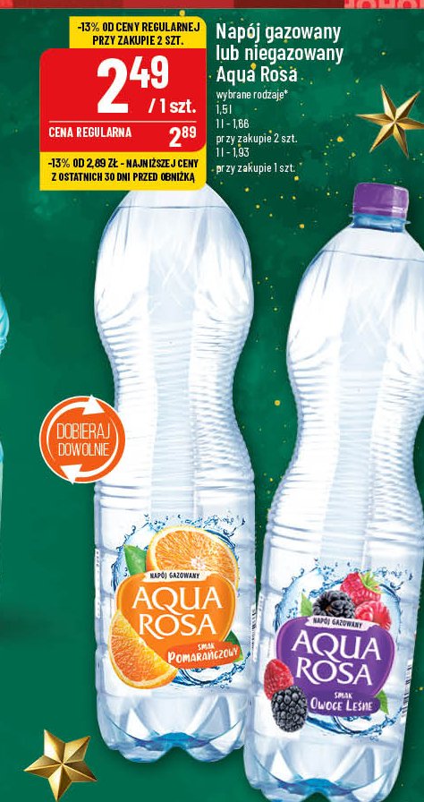 Woda pomarańczowa Aqua rosa promocja