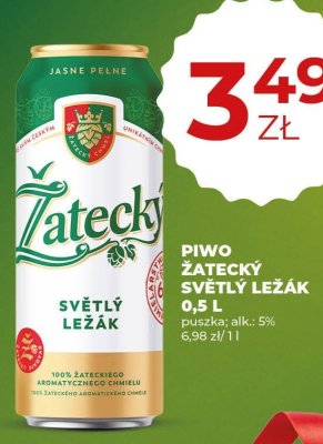 Piwo Żatecky Svetlý Ležák 0,5 L promocja w Duży Ben