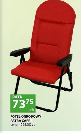 Fotel ogrodowy patra capri sr czerwony Ampo promocja