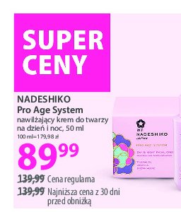 Nawilżający krem do twarzy na dzień i noc Nadeshiko promocja w Hebe