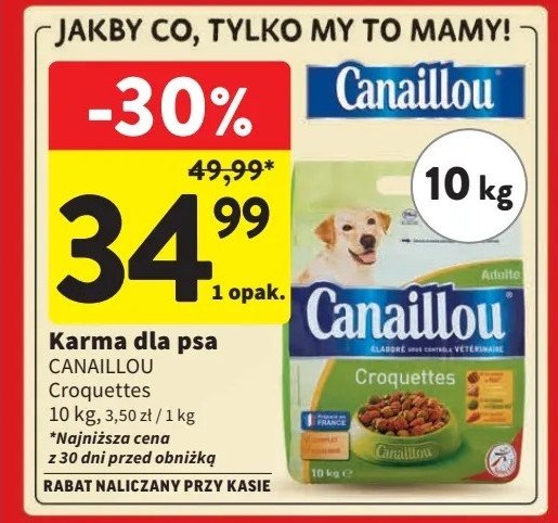 Karma dla psa croquettes Canaillou promocja