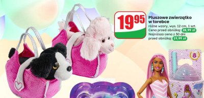 Pluszowe zwierzątko w torebce różne wzory, wys. 12 cm promocja w Dino