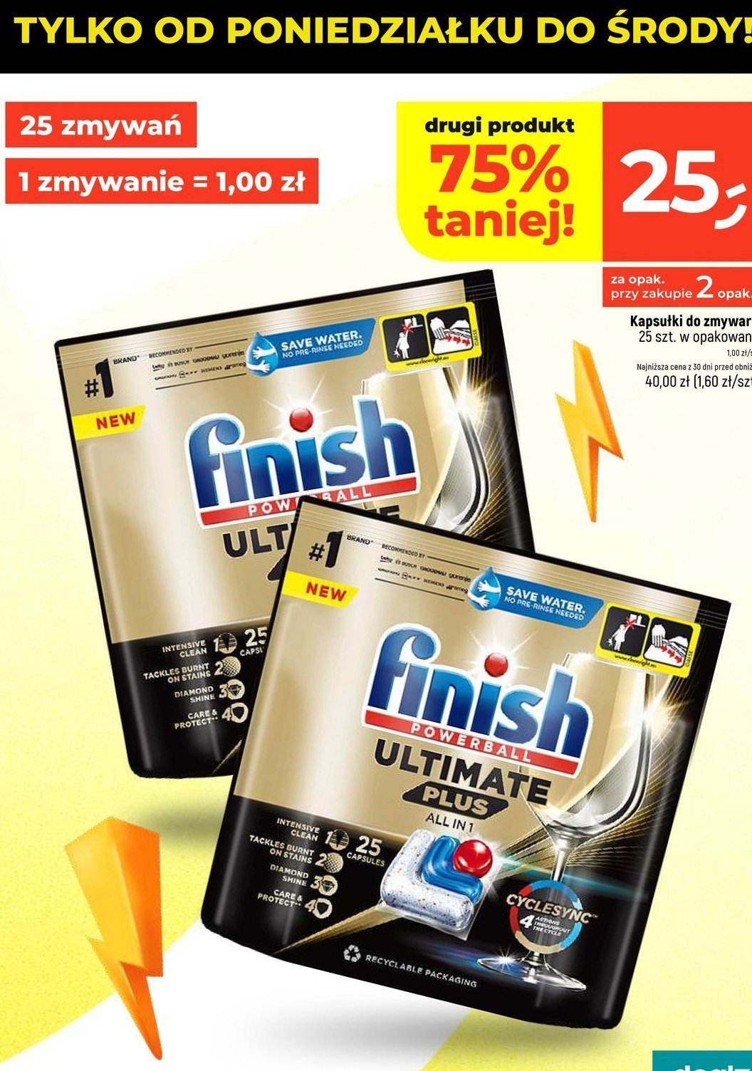 Tabletki do zmywarek Finish ultimate plus promocja