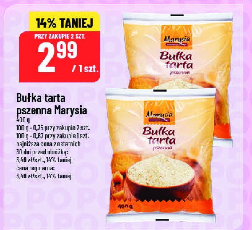 Bu艂ka tarta pszenna Marysia promocja