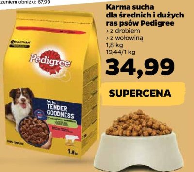 Karma dla psa z wołowina Pedigree promocja