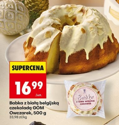 Babka z białą belgijską czekoladą GOM Owczarek, 500 g promocja w Biedronka