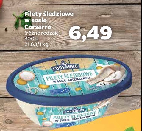 Filety śledziowe w sosie śmietankowym Corsarro promocje