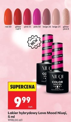 Lakier hybrydowy Love Mood Niuqi, 5 ml promocja w Biedronka