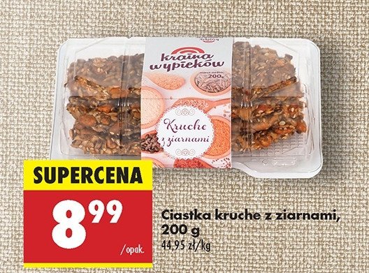 Ciastka kruche z ziarnami Kraina wypieków promocja w Biedronka
