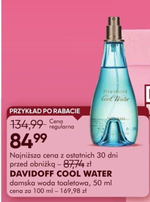 Perfumy DAVIDOFF COOL WATER damska woda toaletowa, 50 ml, cena za 100 ml - 169,98 zł promocja w Super-Pharm
