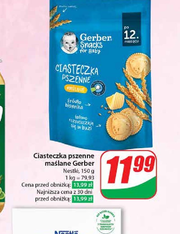 Ciasteczka pszenne maślane Gerber promocja