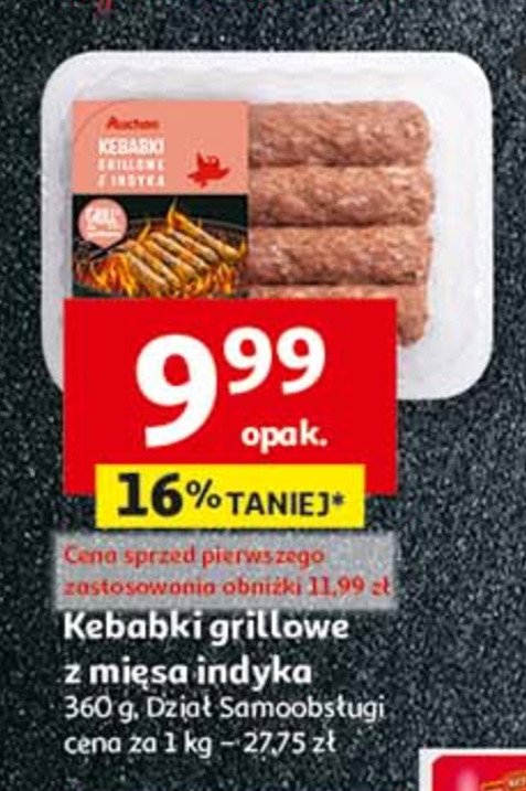Kiełbaski grillowe z indyka Auchan promocja w Auchan