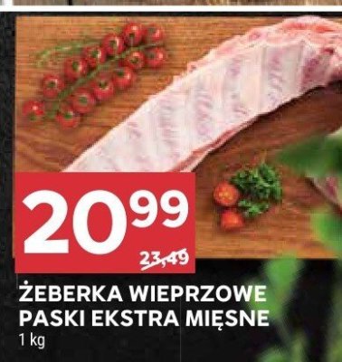 Żeberka wieprzowe paski ekstra mięsne promocja w Stokrotka