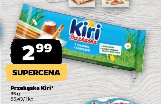 Przekąska: serek+paluszki Kiri promocja