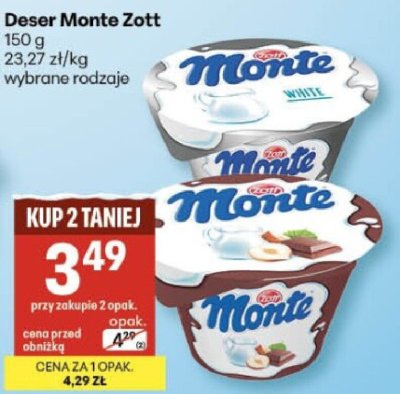 Deser Monte Zott promocja w Delikatesy Centrum
