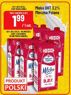 Mleko UHT 3,2% promocja w POLOmarket