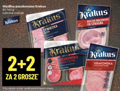 Wędliny paczkowane Krakus - Boczek rolowany od szwagra promocja w Delikatesy Centrum