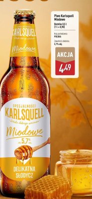 Piwo Karlsquell Miodowe promocja w Aldi