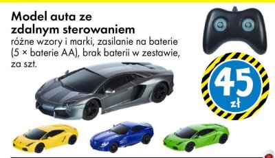 Model auta ze zdalnym sterowaniem różne wzory i marki promocja w Tedi