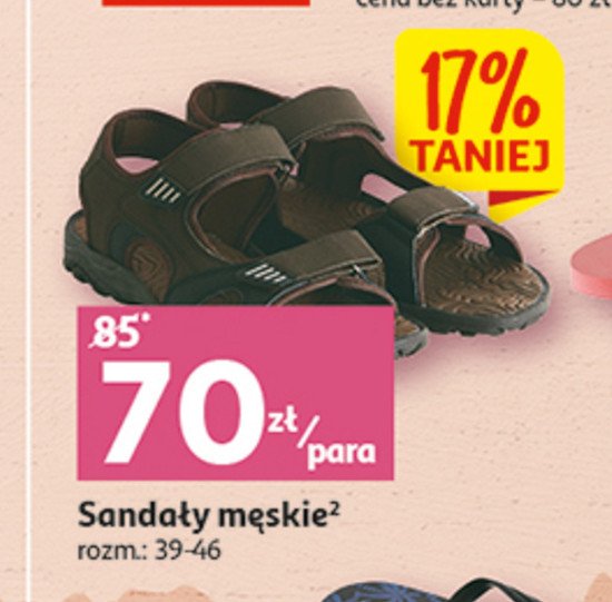 Sandały męskie 39-46 Auchan inextenso promocja