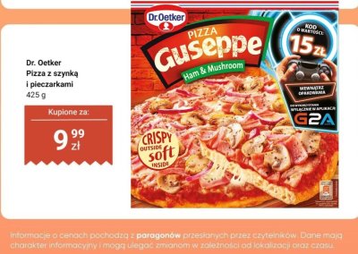 Pizza z szynką i pieczarkami Dr. Oetker Guseppe promocja w Dino