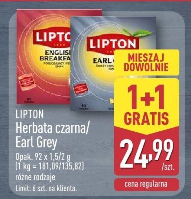 Herbata czarna różne rodzaje promocja w Aldi