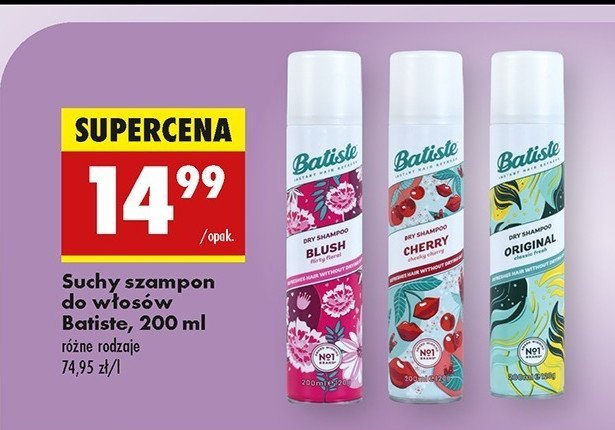 Szampon do włosów suchy blush Batiste dry shampoo promocja w Biedronka