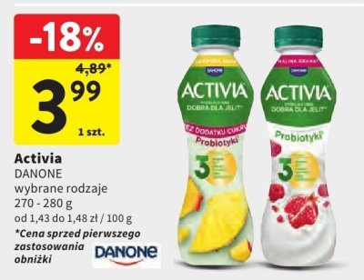 Jogurt Activia Danone Probiotyki promocja w Intermarche