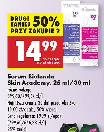 Serum łagodząco-regenerujące Bielenda skin academy solution promocja