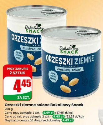 Orzeszki ziemne solone  promocja w Dino