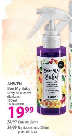 Odżywka do włosów dla dzieci Anwen bee my baby promocja w Hebe