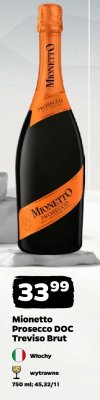 Wino musujące Mionetto Prosecco DOC Treviso Brut wytrawne promocja w Netto