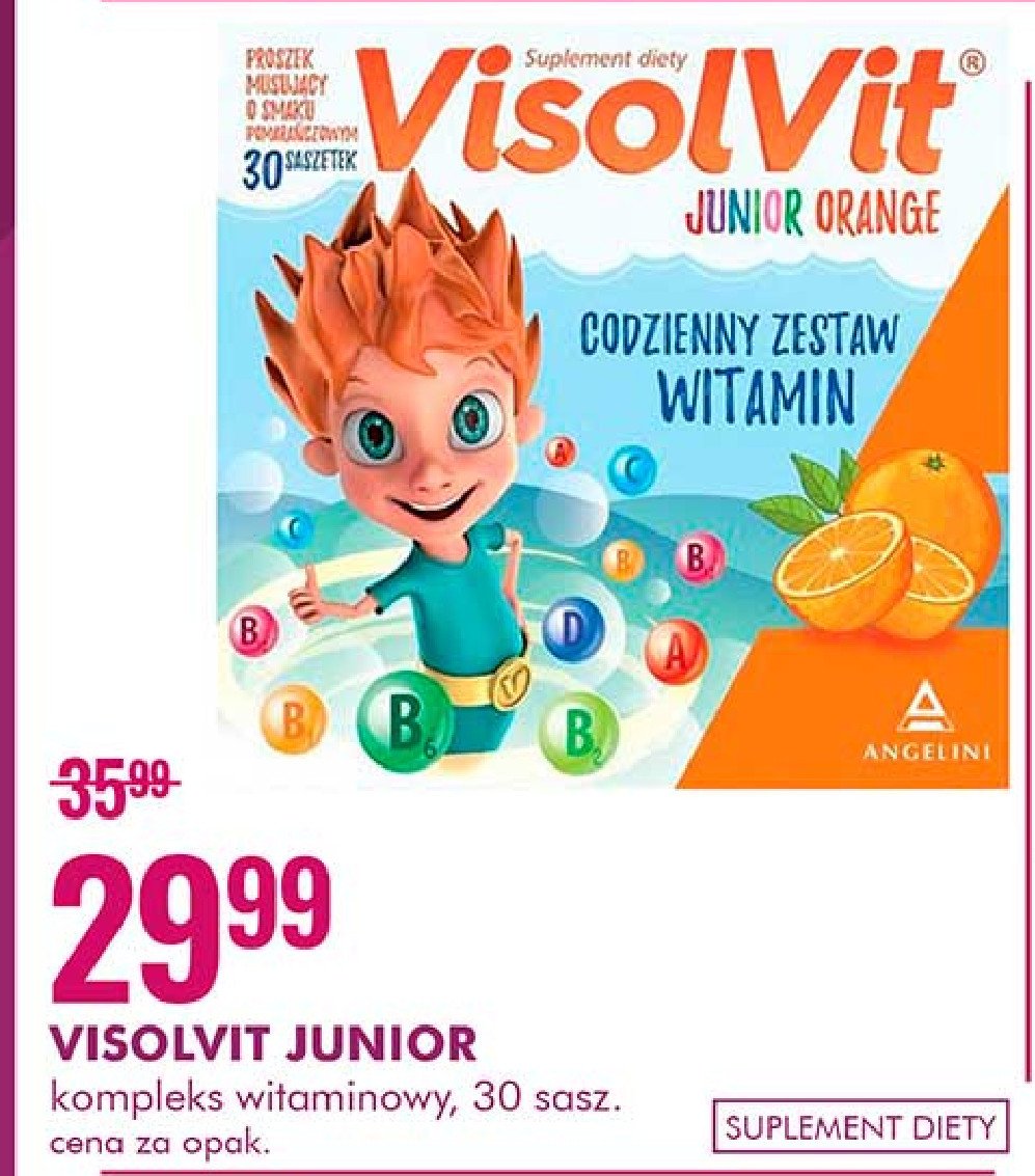 Saszetki orange Visolvit junior promocja