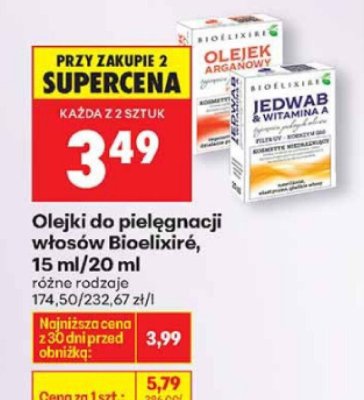 Olejki do pielęgnacji skóry Bioelixire, 15 ml/20 ml promocja w Biedronka