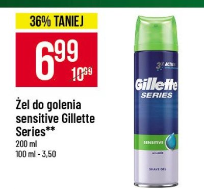 Żel do golenia sensitive Gillette series promocja