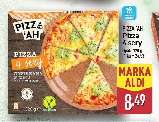 Pizza z pieca kamiennego 4 sery Pizza'ah promocja w Aldi