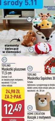 Maskotki pluszowe zestaw 2 sztuk promocja w Aldi