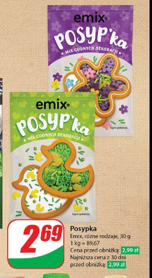 Posypka zielona Emix promocja