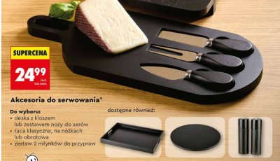 Akcesoria do serwowania deska z kloszem  promocja w Biedronka