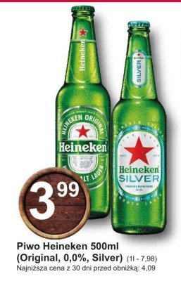 Piwo Heineken 500ml (Original, 0,0%, Silver) promocja w Hitpol