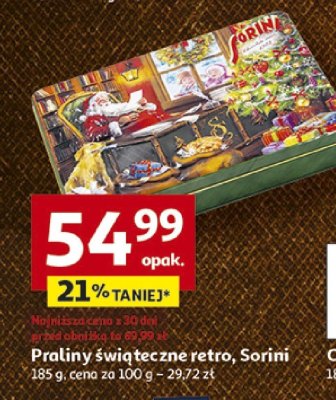 Praliny świąteczne retro, Sorini promocja w Auchan