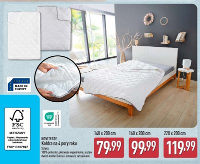 Kołdra na 4 pory roku 140x200 cm promocja w Aldi