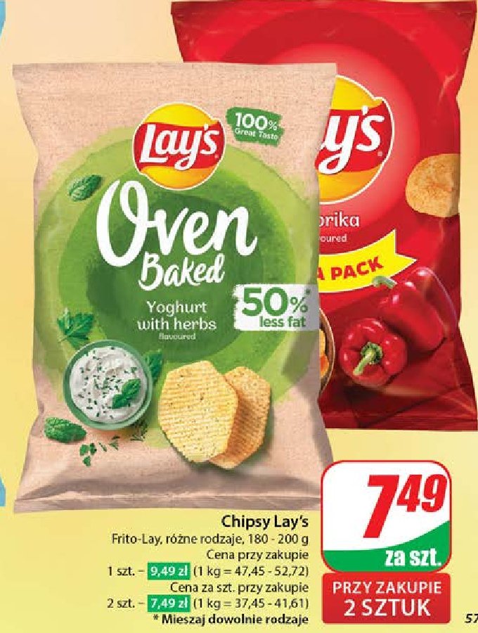 Chipsy paprykowe Lay's Frito lay lay's promocja w Dino