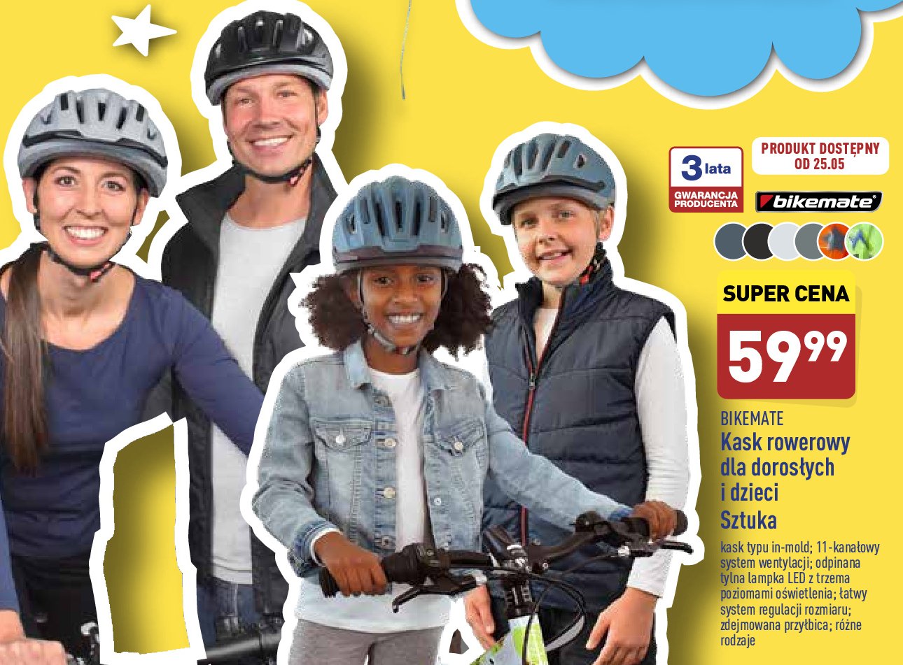 Kask rowerowy dla dzieci BIKEMATE promocje