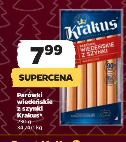 Parówki wiedeńskie z szynki Krakus animex promocja