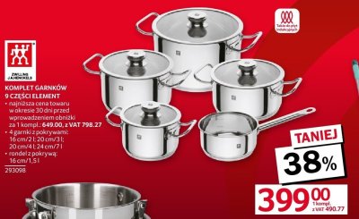 KOMPLET GARNKÓW 9 CZĘŚCI ELEMENT promocja w Selgros