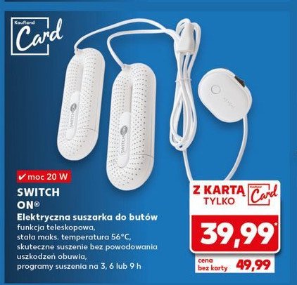 Suszarka do butów Switch on promocja