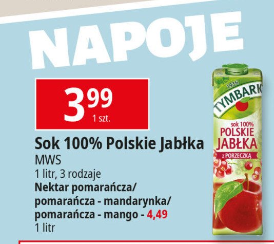 Nektar pomarańcza Tymbark 1936 promocja